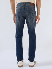 Men Kano Jeans Slim Fit Vintage Blue Mid Rise