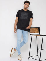 Men Kano Jeans Slim Fit Light Blue Mid Rise