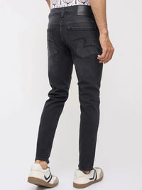Men Kano Jeans Slim Fit Black Mid Rise
