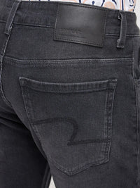 Men Kano Jeans Slim Fit Black Mid Rise