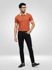 Men Kano Jeans Slim Fit Black Mid Rise