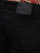 Men Kano Jeans Slim Fit Black Mid Rise