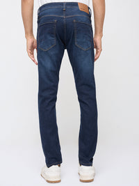 Men Kano Jeans Slim Fit Dark Blue Mid Rise