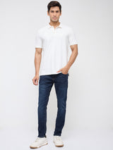 Men Kano Jeans Slim Fit Dark Blue Mid Rise