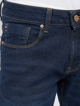 Men Kano Jeans Slim Fit Dark Blue Mid Rise