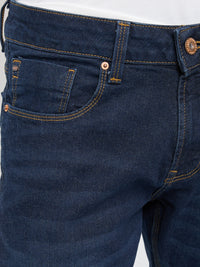 Men Kano Jeans Slim Fit Dark Blue Mid Rise