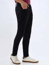 Men Kano Jeans Slim Fit Black Mid Rise