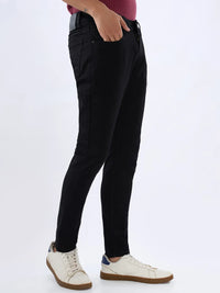 Men Kano Jeans Slim Fit Black Mid Rise