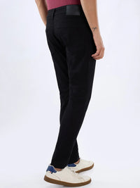 Men Kano Jeans Slim Fit Black Mid Rise
