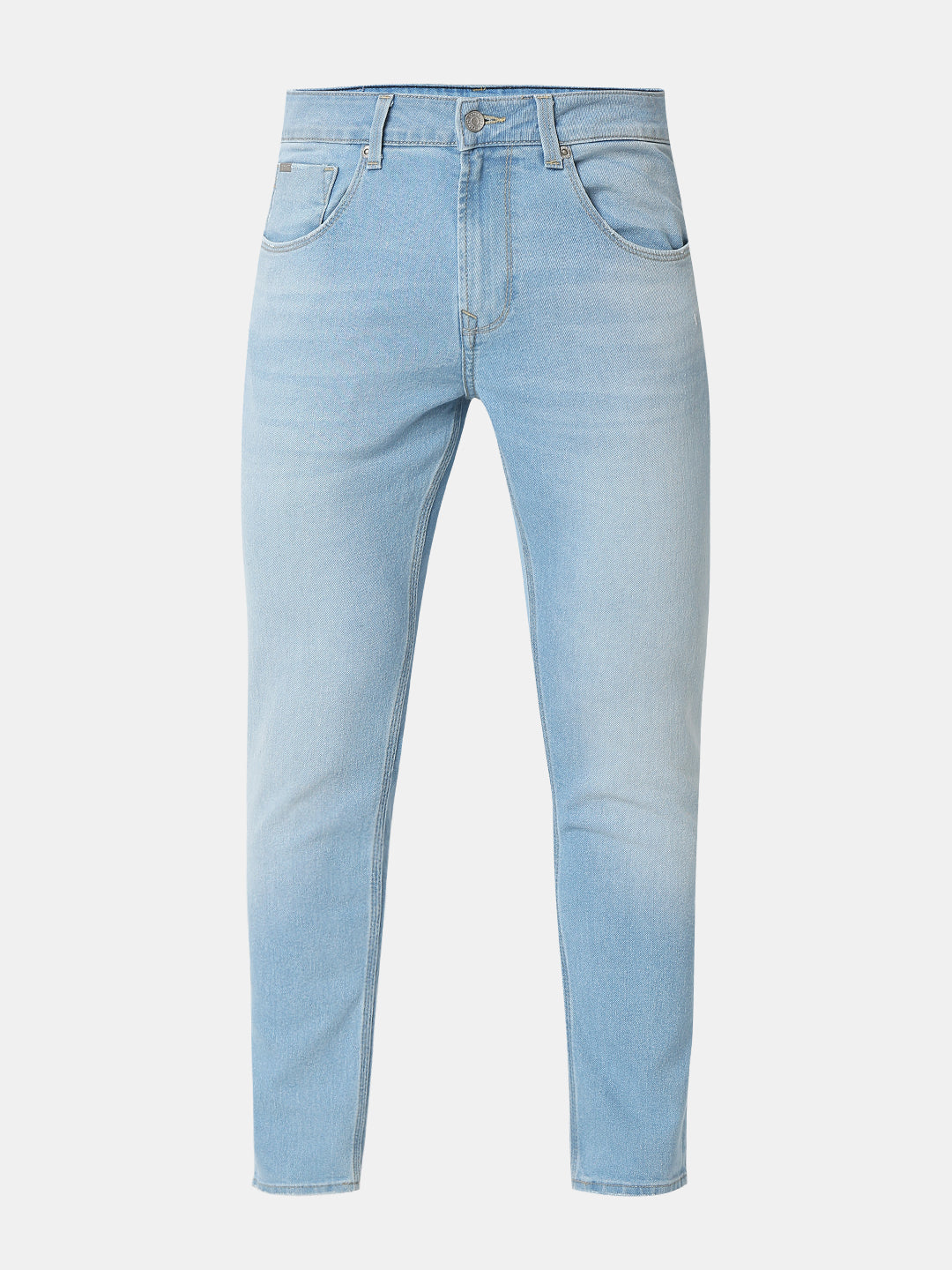 Spykar Light Blue Mid Rise Slim Fit Jeans For Men