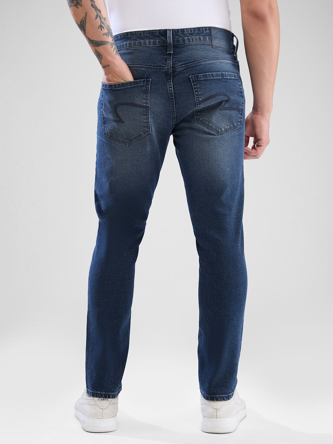 Spykar Dark Blue Slim Fit Jeans For Men