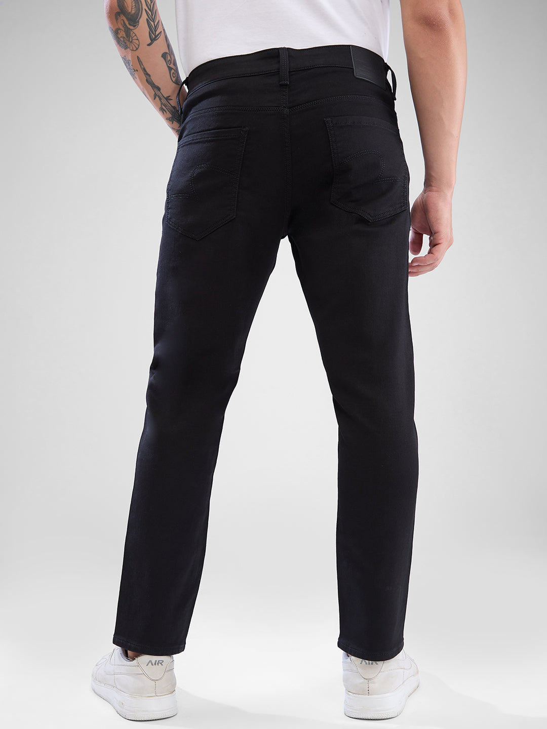 Spykar Black Slim Fit Jeans For Men