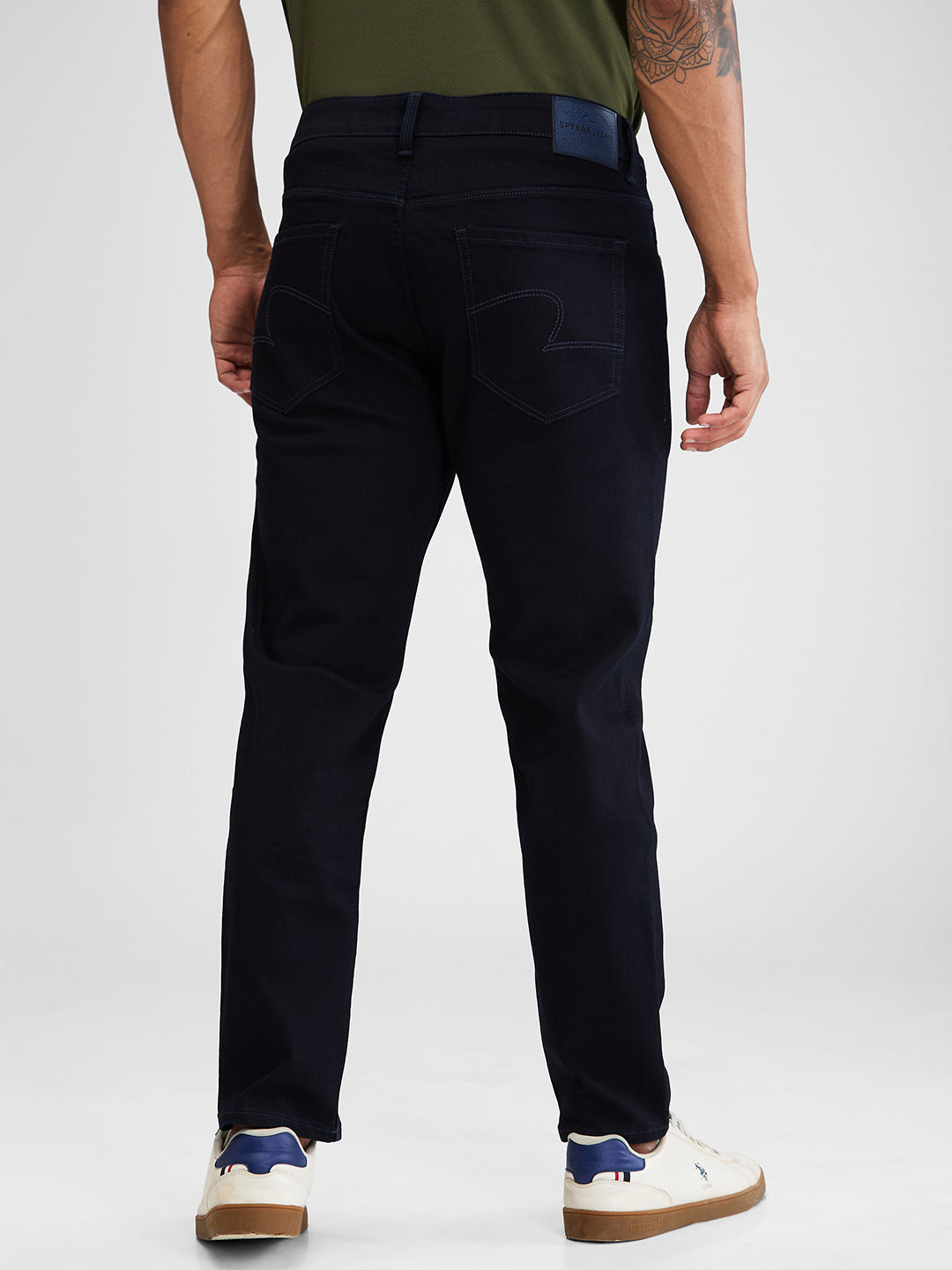 Spykar Blue Slim Fit Mid Rise Jeans For Men