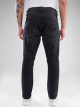 Men Kano Jeans Slim Fit Black Mid Rise