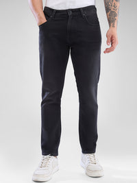 Men Kano Jeans Slim Fit Black Mid Rise