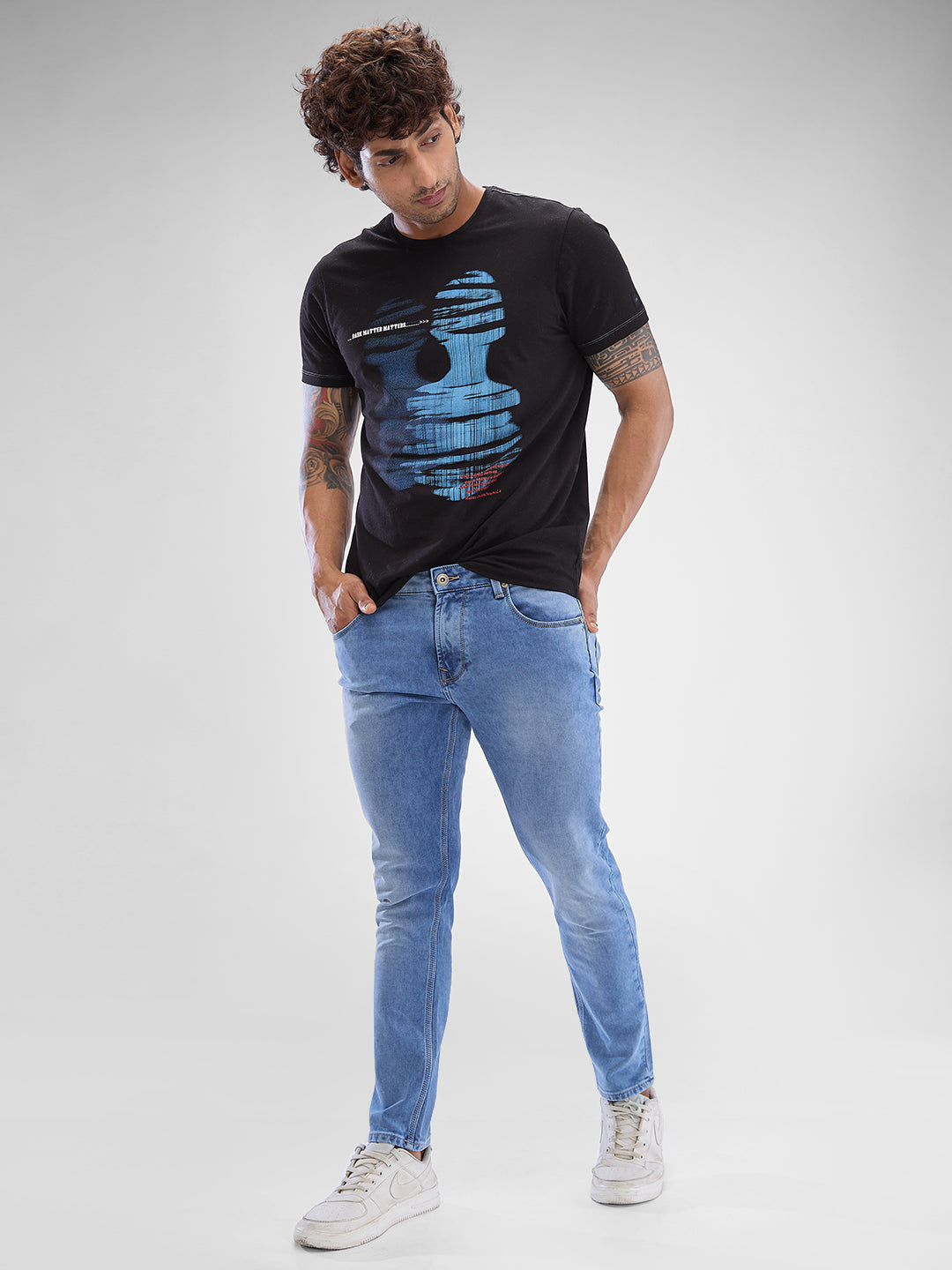 Spykar Light Blue Slim Fit Jeans For Men