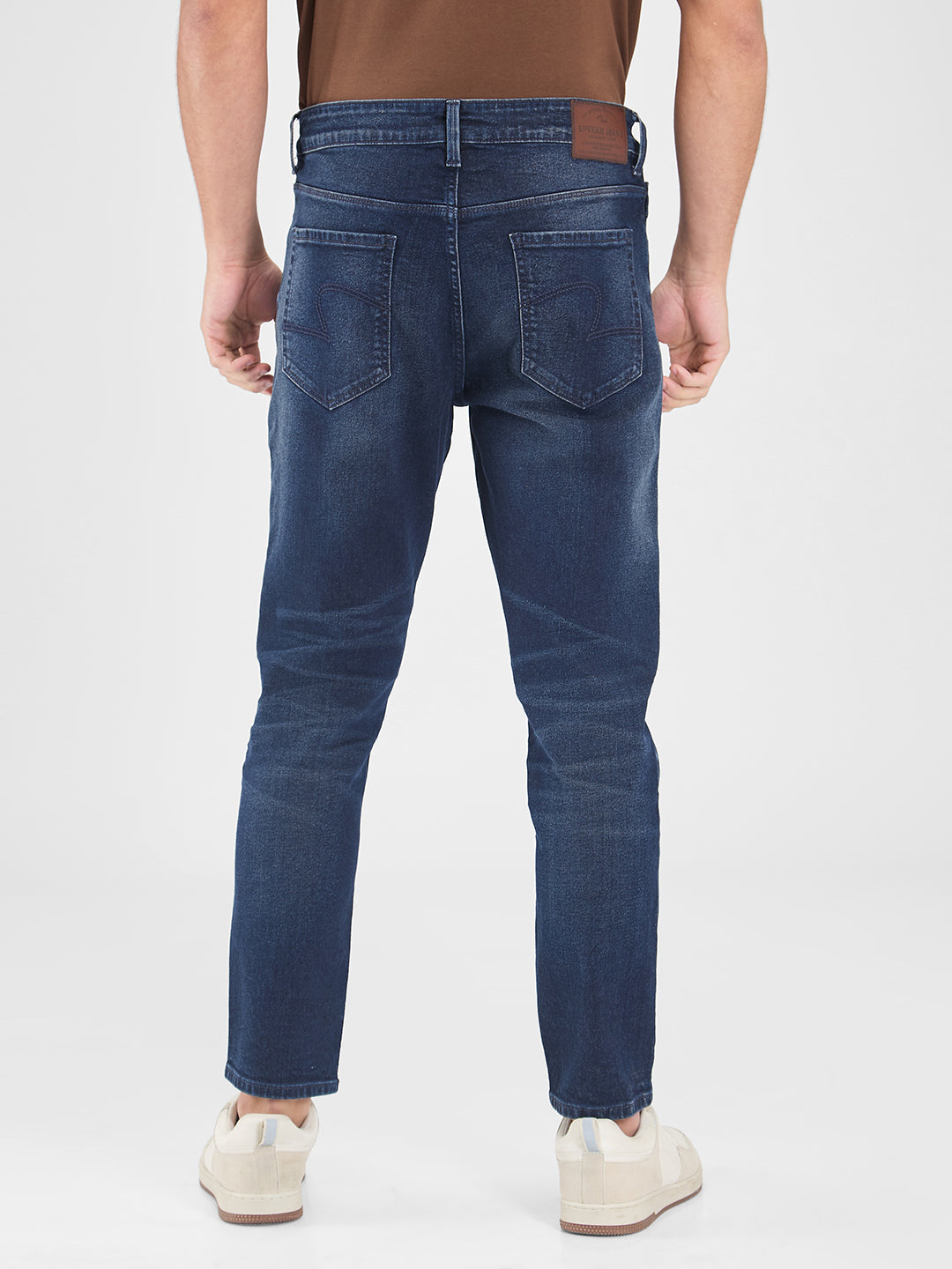 Spykar Brown Slim Fit Mid Rise Jeans For Men