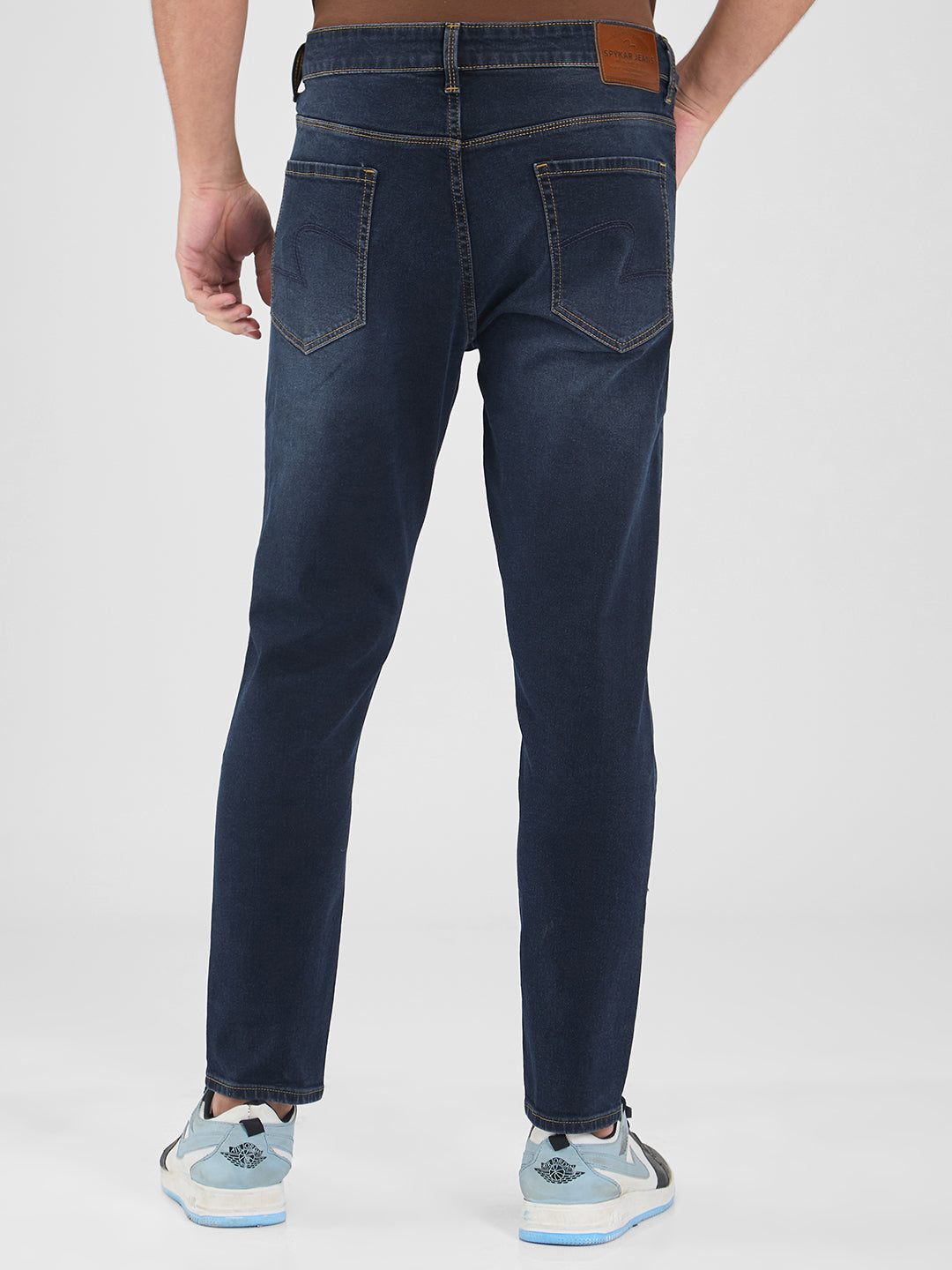 Spykar Blue Slim Fit Mid Rise Jeans For Men