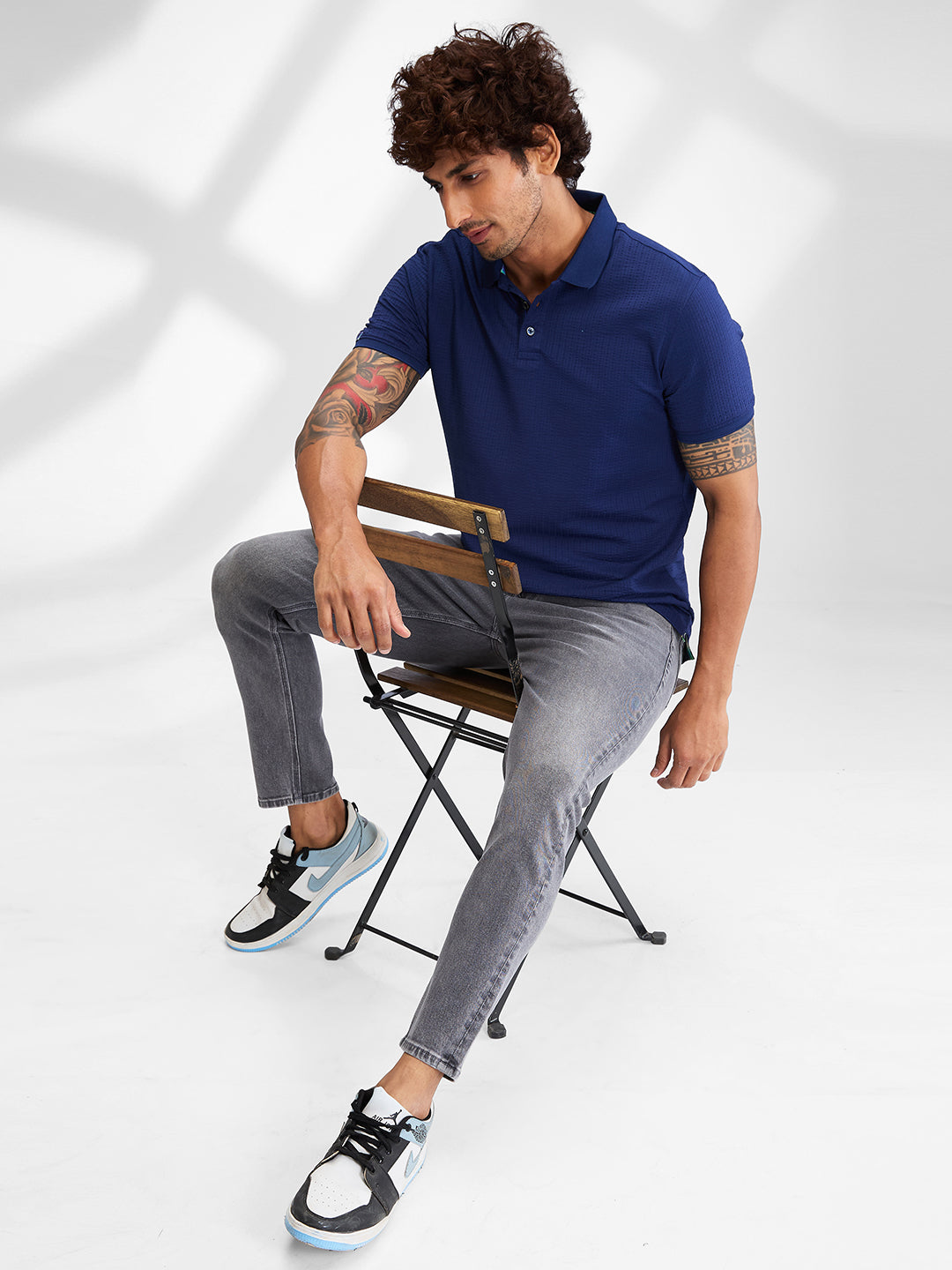 Spykar Gray Slim Fit Mid Rise Jeans For Men