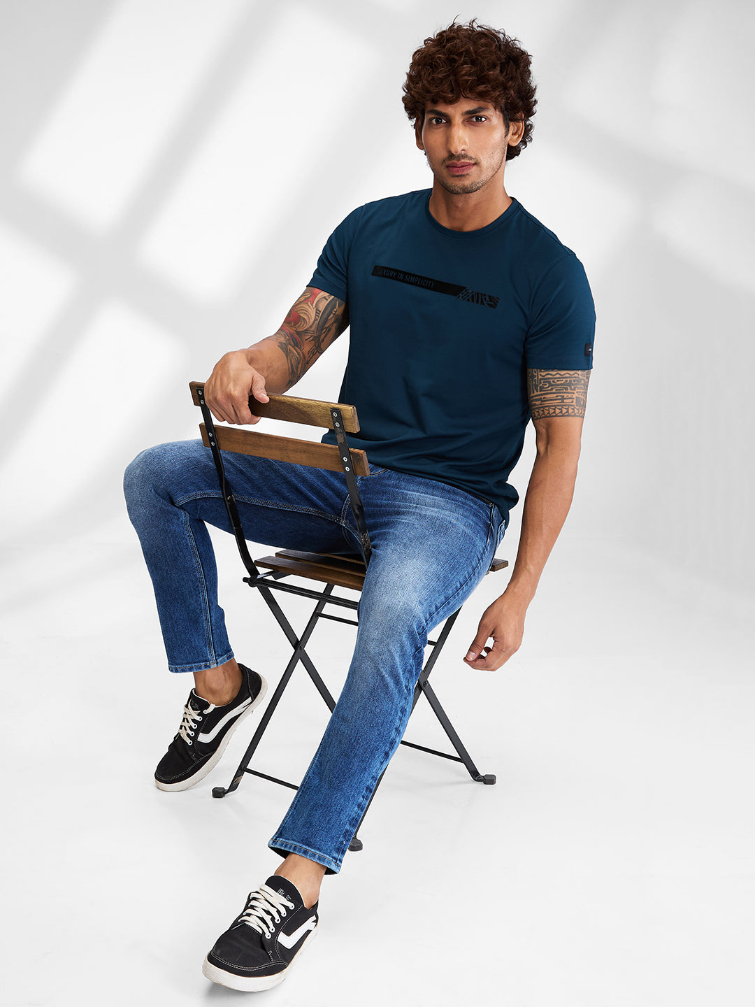 Spykar Blue Slim Fit Mid Rise Jeans For Men