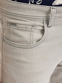 Men Jeans Slim Fit Green Mid Rise