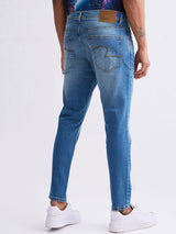 Men Jeans Slim Fit Blue Mid Rise