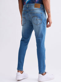Men Jeans Slim Fit Blue Mid Rise