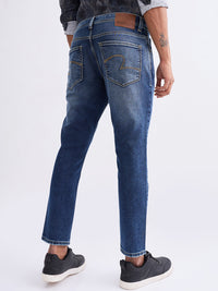 Men Jeans Slim Fit Grey Mid Rise