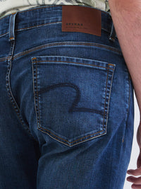 Men Jeans Slim Fit Blue Mid Rise