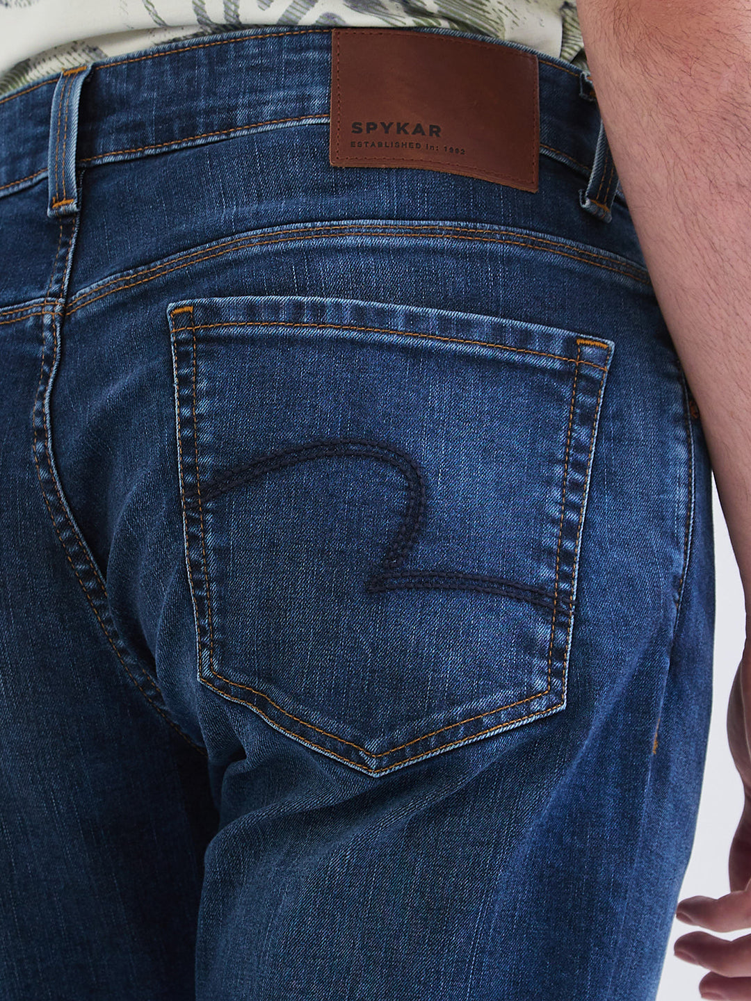 Men Jeans Slim Fit Blue Mid Rise