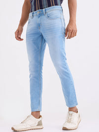 Men Jeans Slim Fit Blue Mid Rise