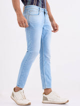 Men Jeans Slim Fit Blue Mid Rise
