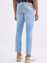 Men Jeans Slim Fit Blue Mid Rise