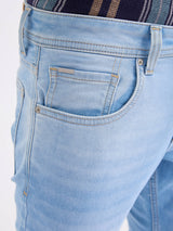 Men Jeans Slim Fit Blue Mid Rise