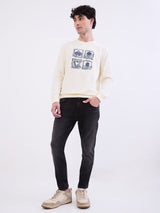 Men Jeans Slim Fit Black Mid Rise