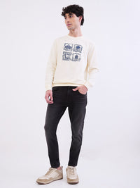 Men Jeans Slim Fit Black Mid Rise