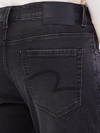 Men Jeans Slim Fit Black Mid Rise