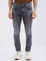 Men Jeans Slim Fit Grey Mid Rise