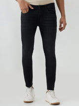 Men Kano Jeans Slim Fit Black Mid Rise