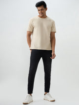 Men Kano Jeans Slim Fit Black Mid Rise