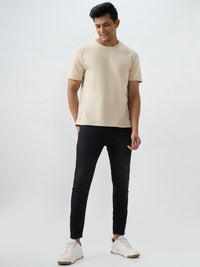Men Kano Jeans Slim Fit Black Mid Rise