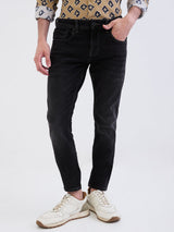 Men Jeans Slim Fit Black Mid Rise
