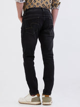 Men Jeans Slim Fit Black Mid Rise