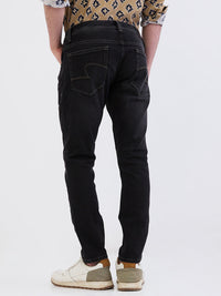 Men Jeans Slim Fit Black Mid Rise