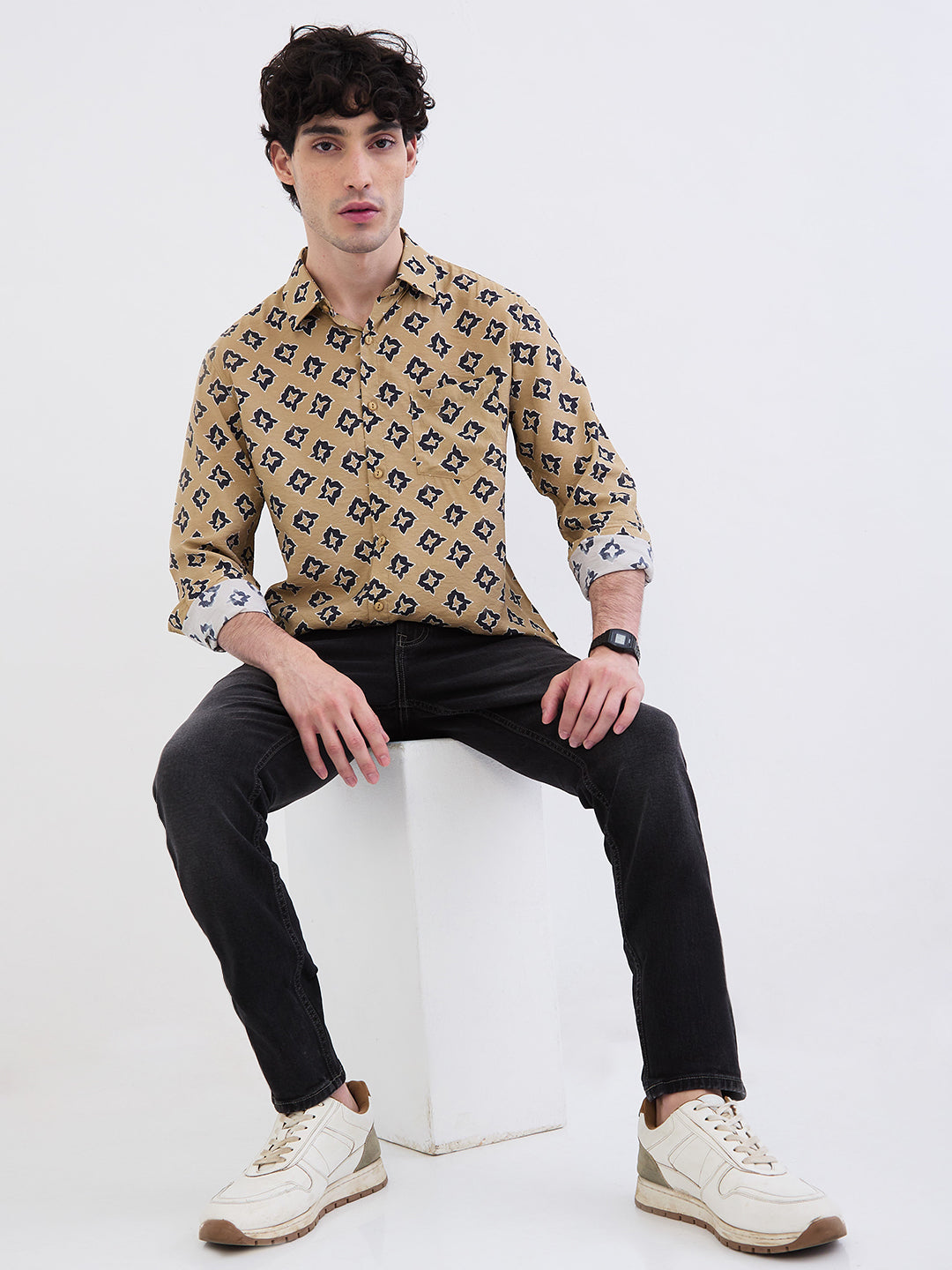 Men Jeans Slim Fit Black Mid Rise