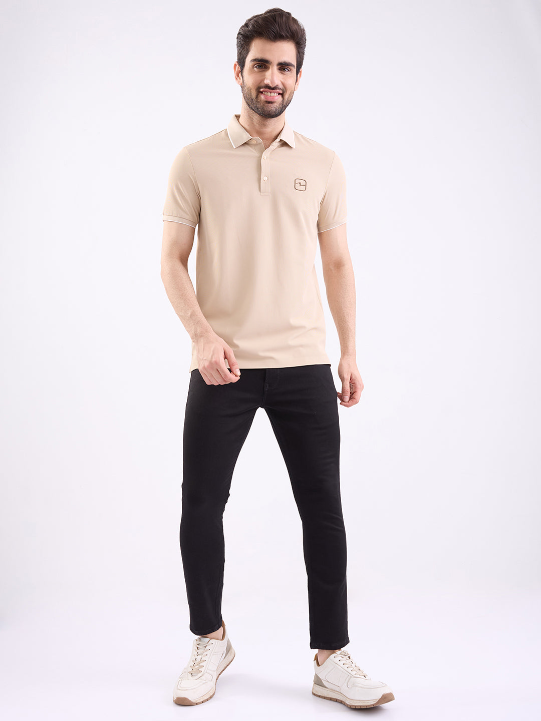 Men Jeans Slim Fit Black Mid Rise