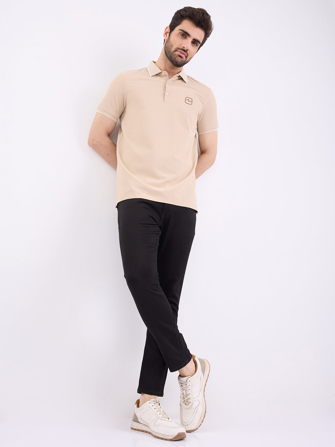Men Jeans Slim Fit Black Mid Rise