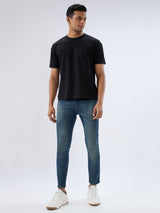 Men Kano Jeans Slim Fit Blue Mid Rise