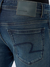 Men Kano Jeans Slim Fit Blue Mid Rise