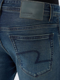 Men Kano Jeans Slim Fit Blue Mid Rise